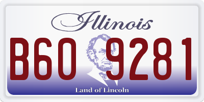IL license plate B609281