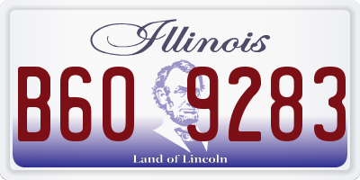 IL license plate B609283