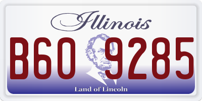 IL license plate B609285