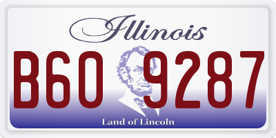 IL license plate B609287