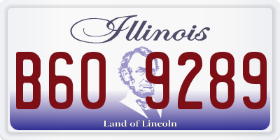IL license plate B609289