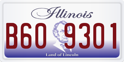 IL license plate B609301