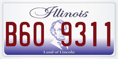 IL license plate B609311