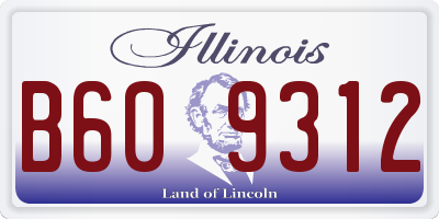 IL license plate B609312