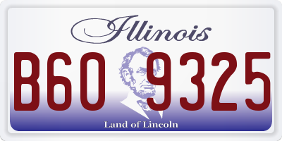 IL license plate B609325