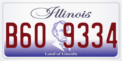 IL license plate B609334
