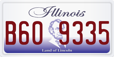 IL license plate B609335