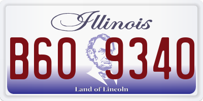 IL license plate B609340