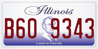IL license plate B609343