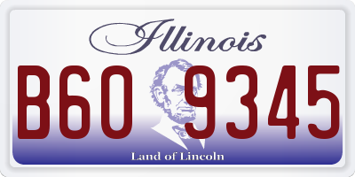 IL license plate B609345