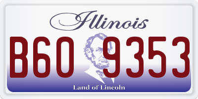 IL license plate B609353