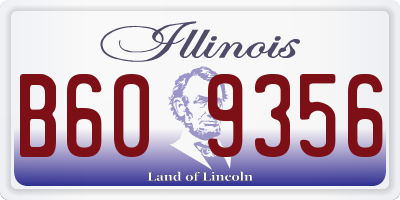 IL license plate B609356