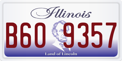 IL license plate B609357