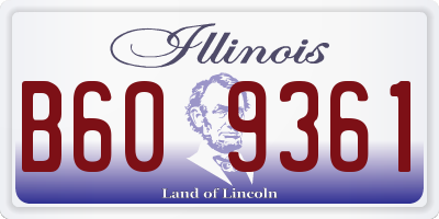 IL license plate B609361