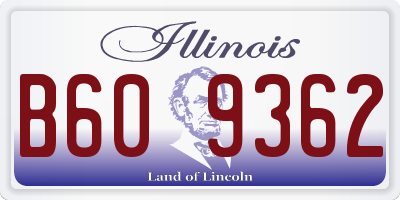 IL license plate B609362