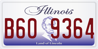 IL license plate B609364