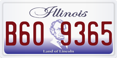 IL license plate B609365