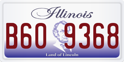 IL license plate B609368