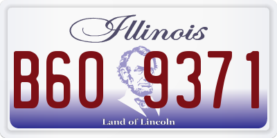 IL license plate B609371