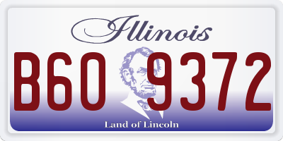 IL license plate B609372