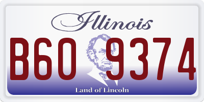 IL license plate B609374