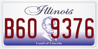 IL license plate B609376