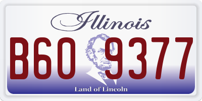 IL license plate B609377