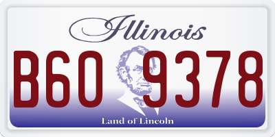 IL license plate B609378