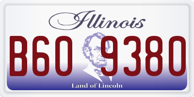 IL license plate B609380