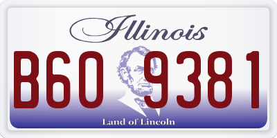 IL license plate B609381
