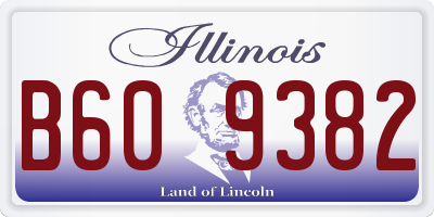 IL license plate B609382