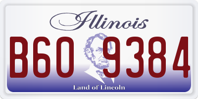 IL license plate B609384