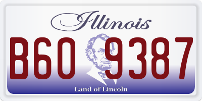 IL license plate B609387