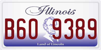 IL license plate B609389