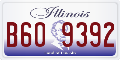 IL license plate B609392