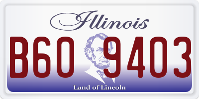 IL license plate B609403