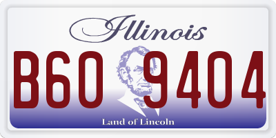 IL license plate B609404