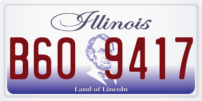 IL license plate B609417