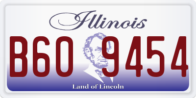 IL license plate B609454