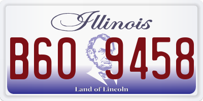 IL license plate B609458