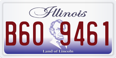 IL license plate B609461