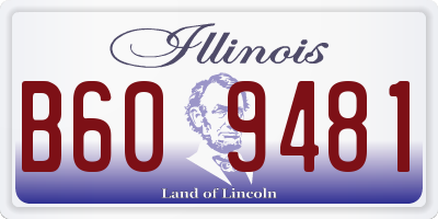 IL license plate B609481
