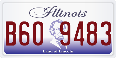 IL license plate B609483