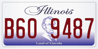 IL license plate B609487