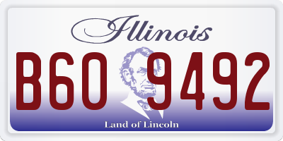 IL license plate B609492