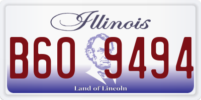 IL license plate B609494
