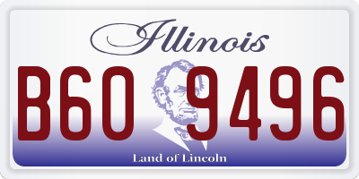 IL license plate B609496