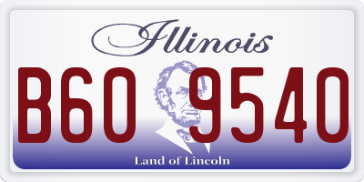 IL license plate B609540