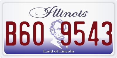 IL license plate B609543