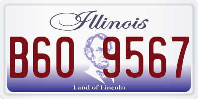 IL license plate B609567